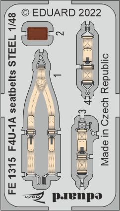 1/48 F4U-1A seatbelts STEEL (HOBBYB)