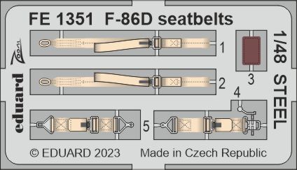 1/48 F-86D seatbelts STEEL (REV)