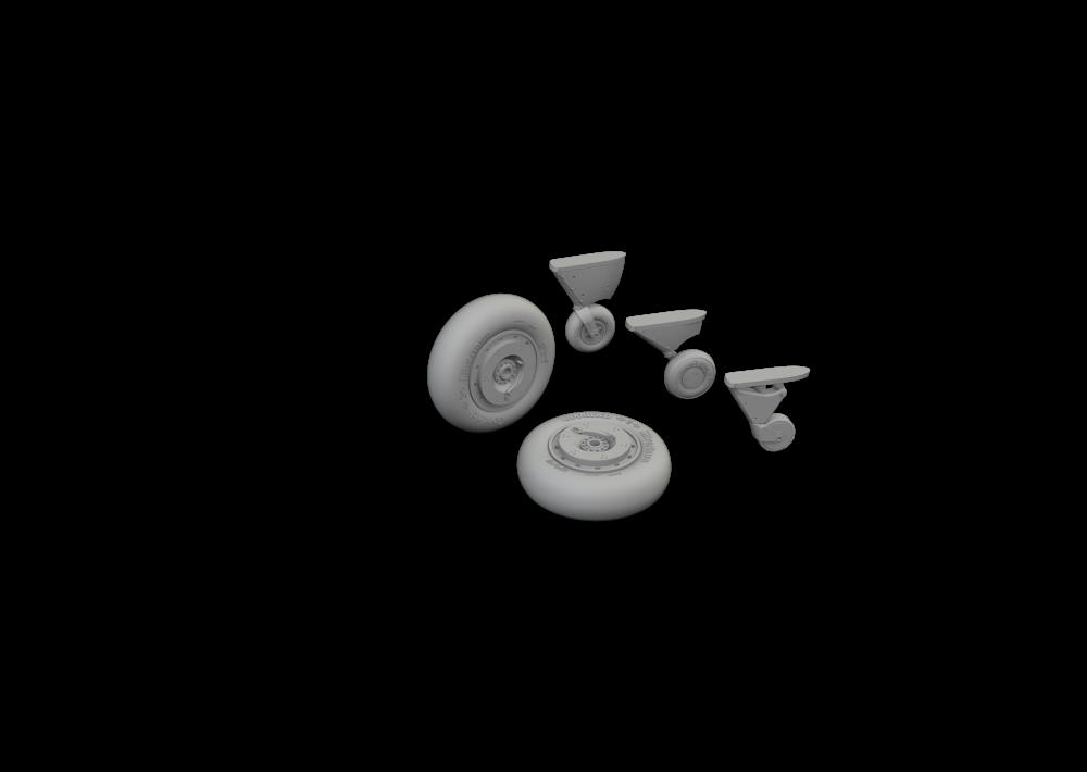 BRASSIN 1/48 F4F-4 wheels early (EDU)