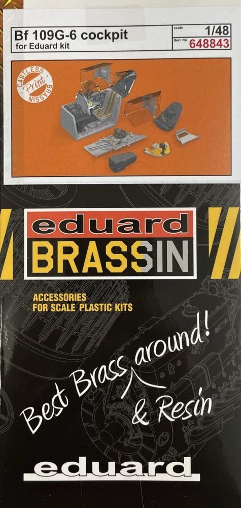 BRASSIN 1/48 Bf 109G-6 cockpit PRINT (EDU)