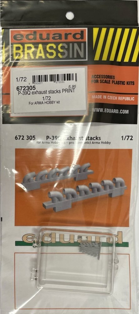 BRASSIN 1/72 P-39Q exhaust stacks PRINT (ARMA H.)