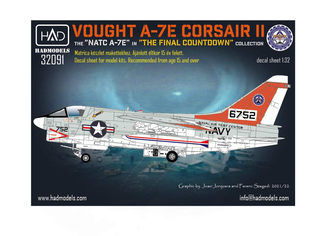 1/32 Decal A-7E Corsair II US Naval Air Test Cent.