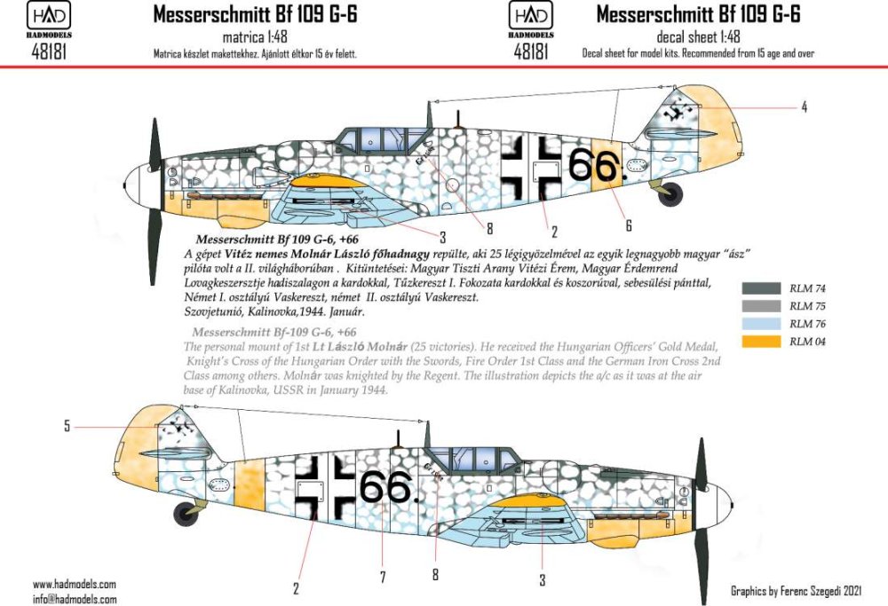 1/48 Decal Messerschmit  Bf 109G-6 