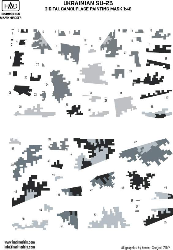 1/48 Mask Su-25 Ukrainian Digital Camouflage