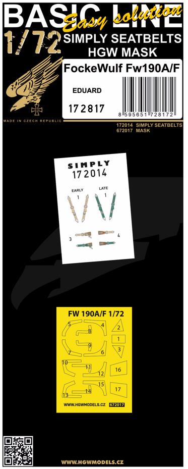 1/72 Focke Wulf Fw190A/F (EDU) BASIC LINE