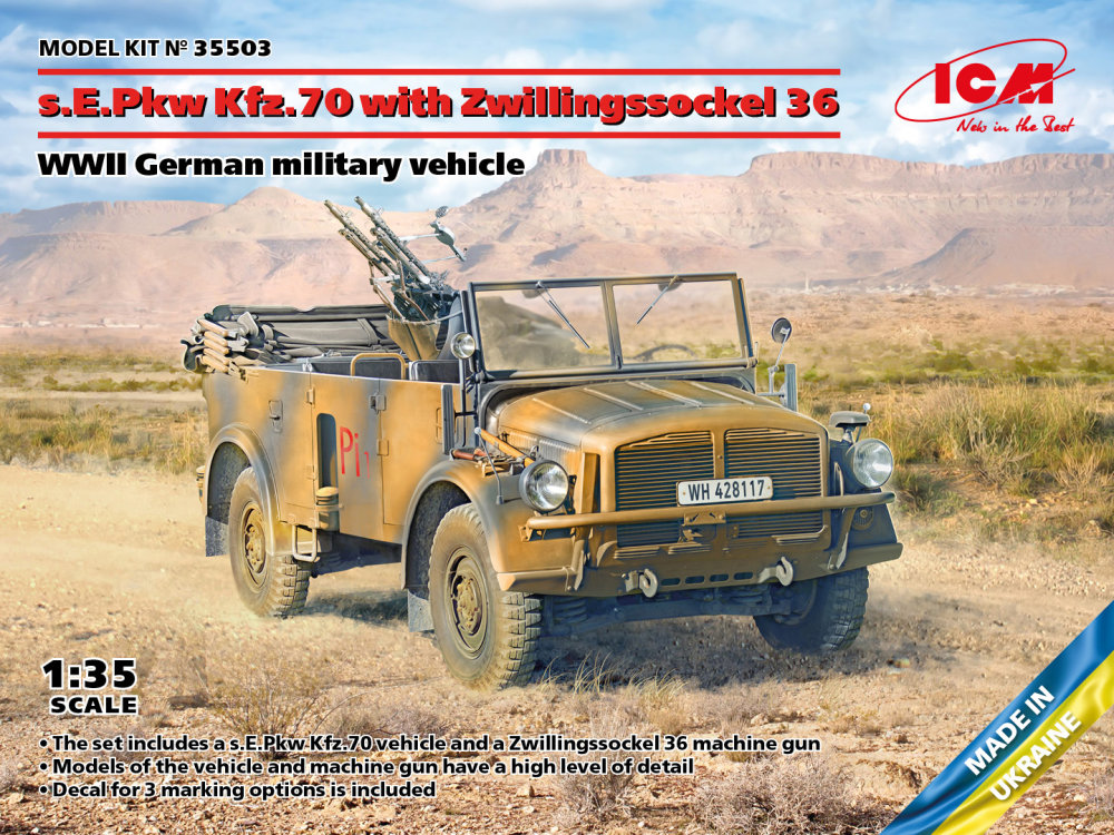 1/35 s.E.Pkw Kfz.70 w/ Zwillingsockel 36