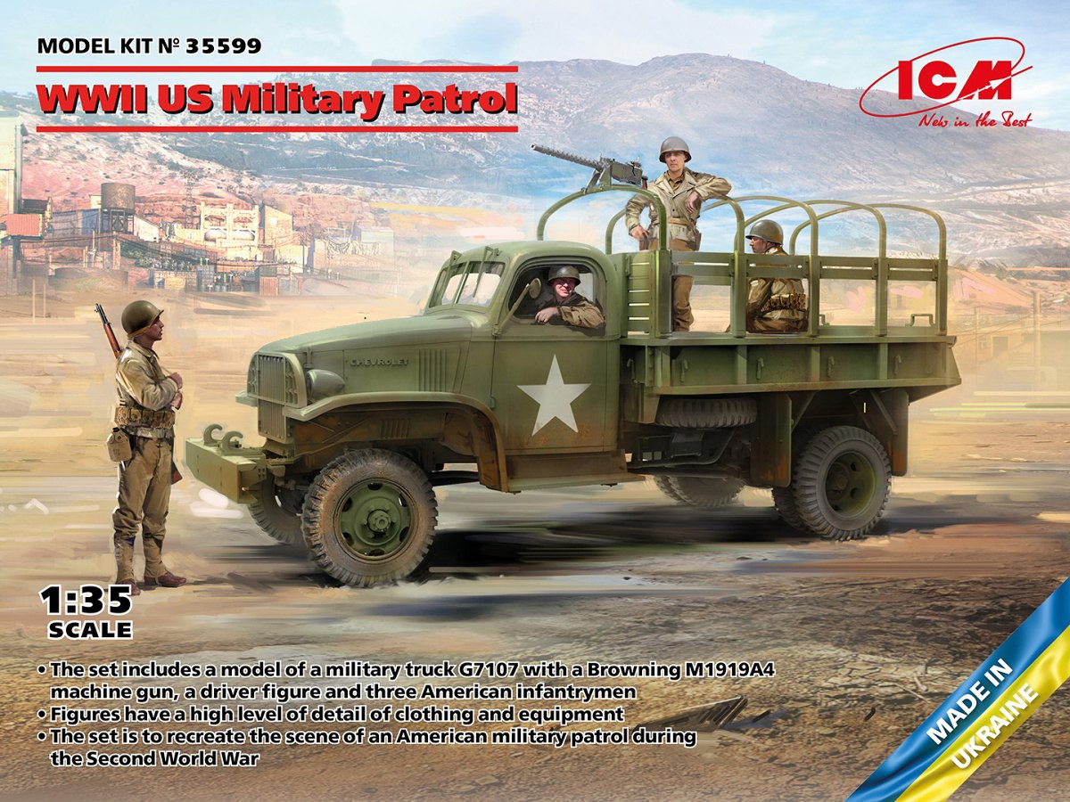 1/35 US Military Patrol WWII (G7107 w/ MG M1919A4)