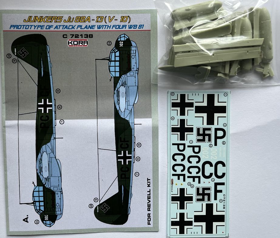 1/72 Junkers Ju 88A-13 (V-10) Conv.set (REV)