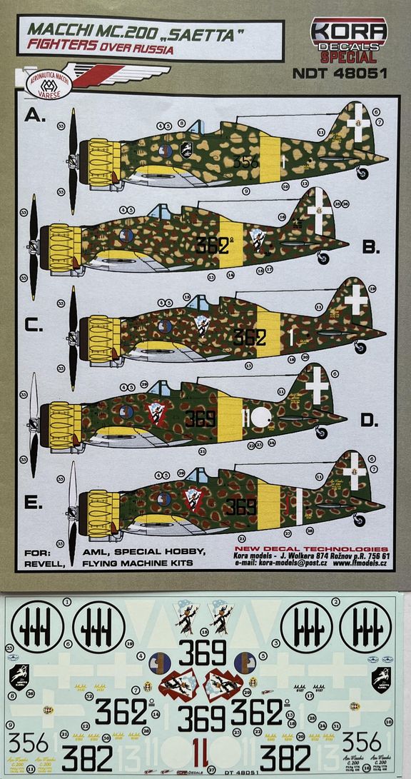 1/48 Decals MC.200 Saetta Fighters over Russia