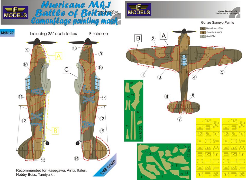 1/48 Mask Hurricane Mk.I Battle of Britain Camo B