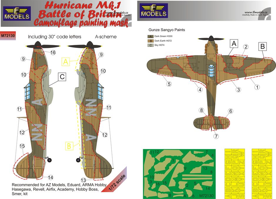 1/72 Mask Hurricane Mk.I Battle of Britain Camo A