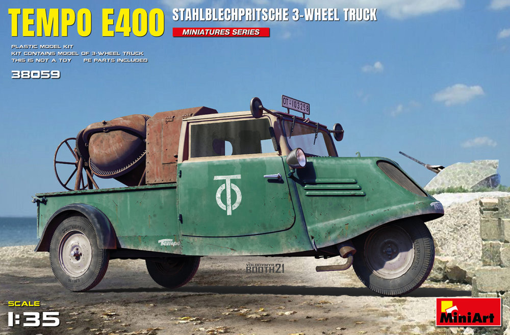 1/35 Tempo E400 Stahlblechpritsche 3-wheel truck