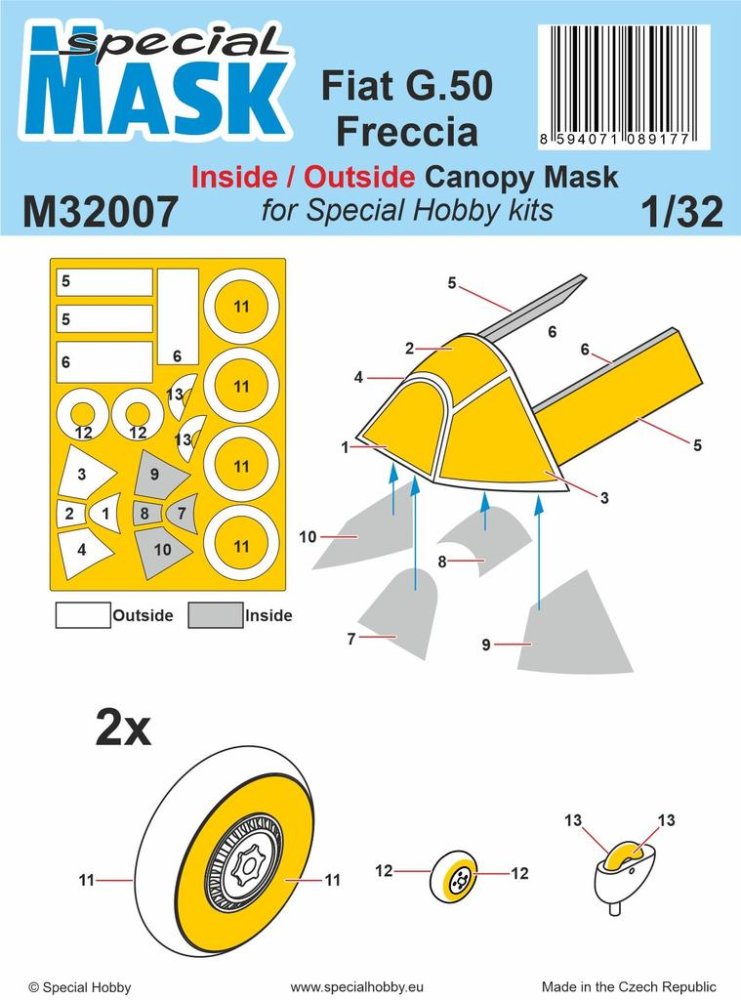 1/32 Mask Fiat G.50B Freccia (SP.HOBBY)