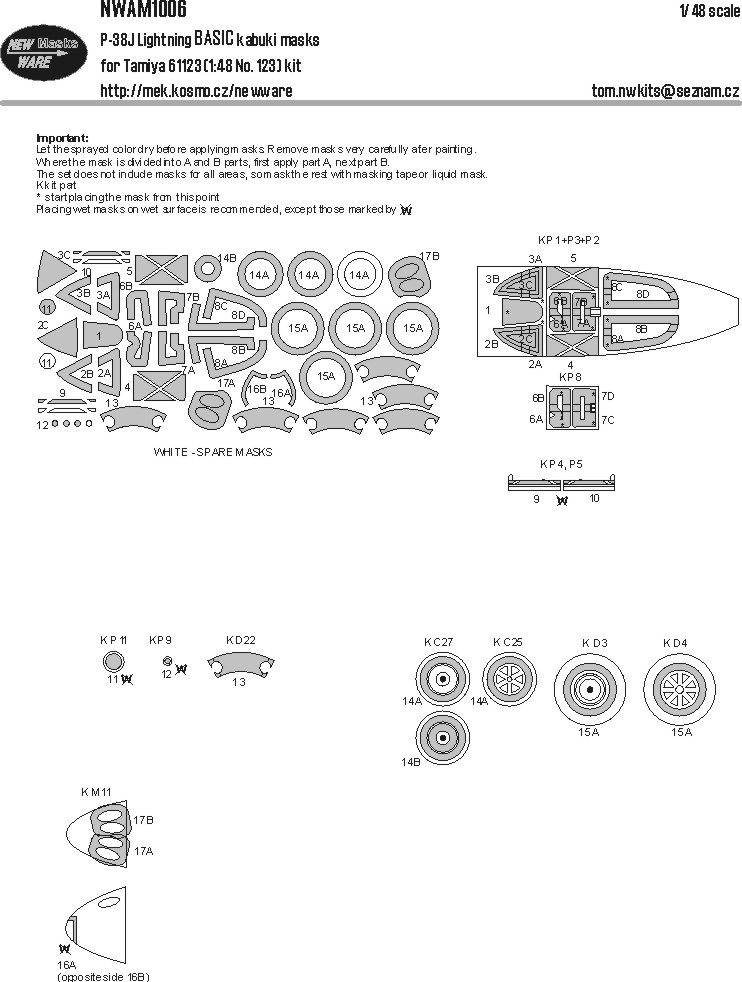 1/48 Mask P-38J Lightning BASIC (TAM)