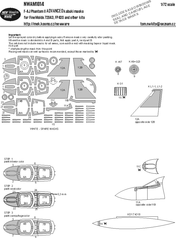 1/72 Mask F-4J Phantom II ADVANCED (FINEM)