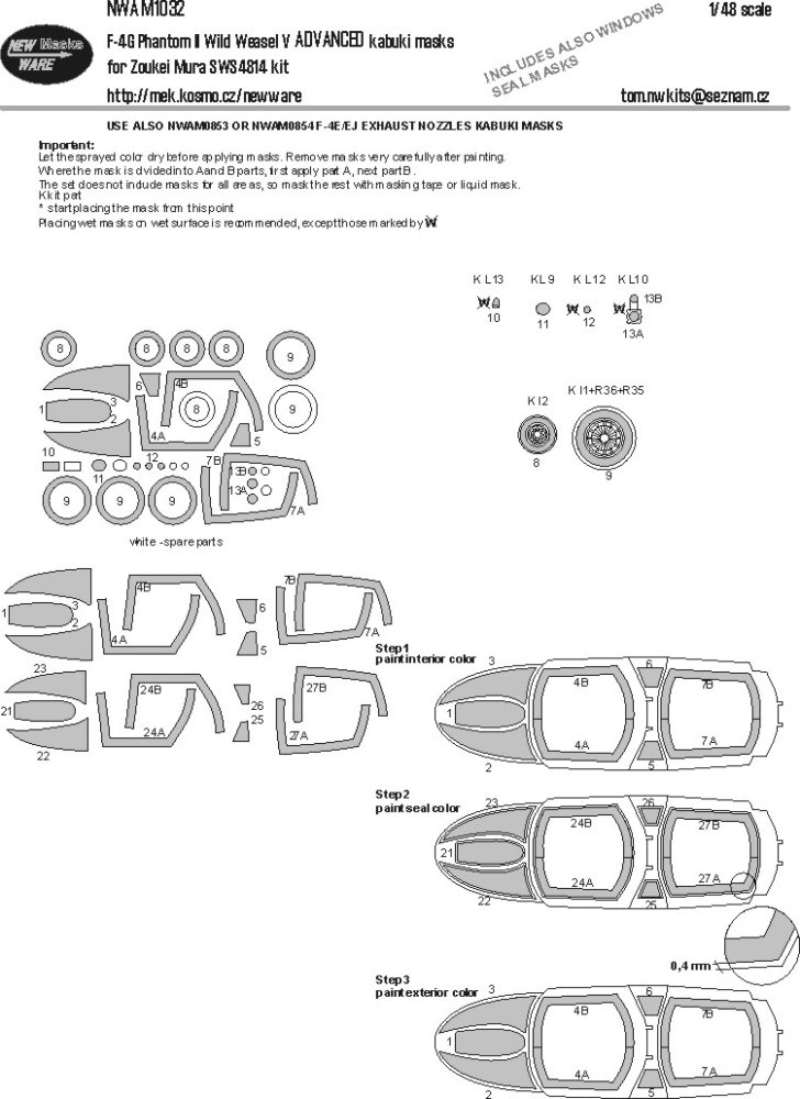 1/48 Mask F-4G Phant.II Wild Weasel V ADVAN.(ZOUK)