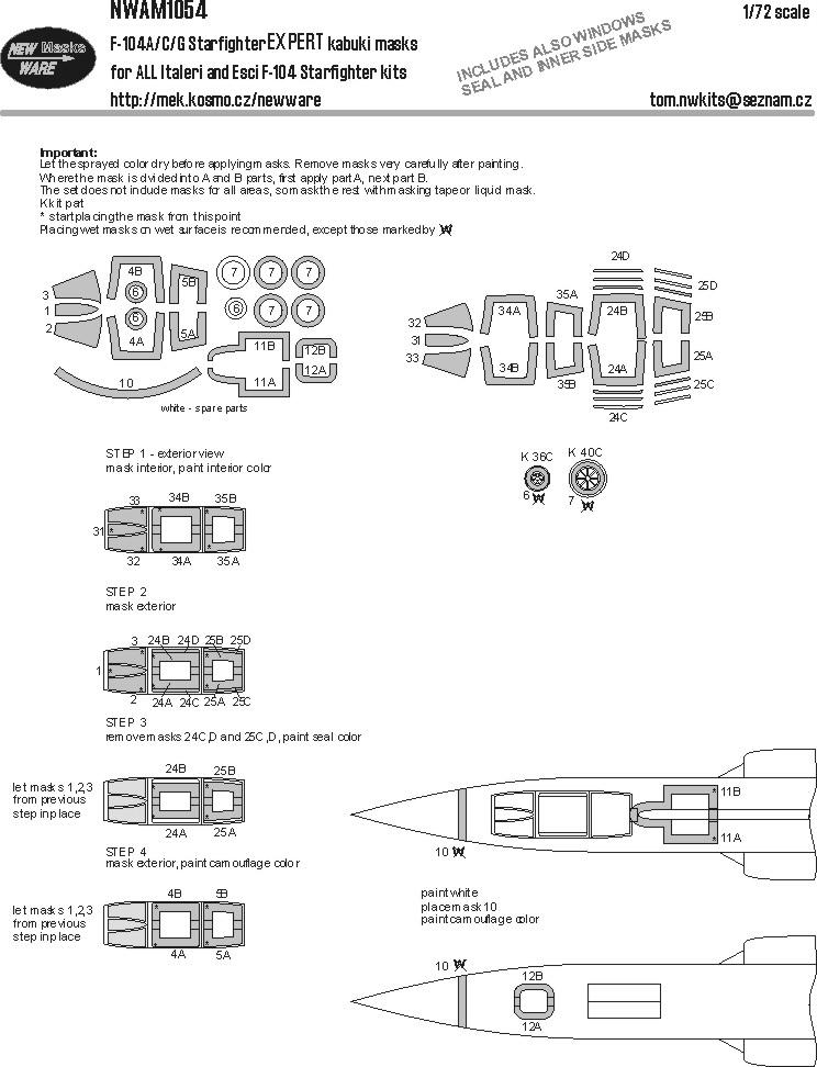 1/72 Mask F-104A/C/G Starfighter EXPERT (ITAL)