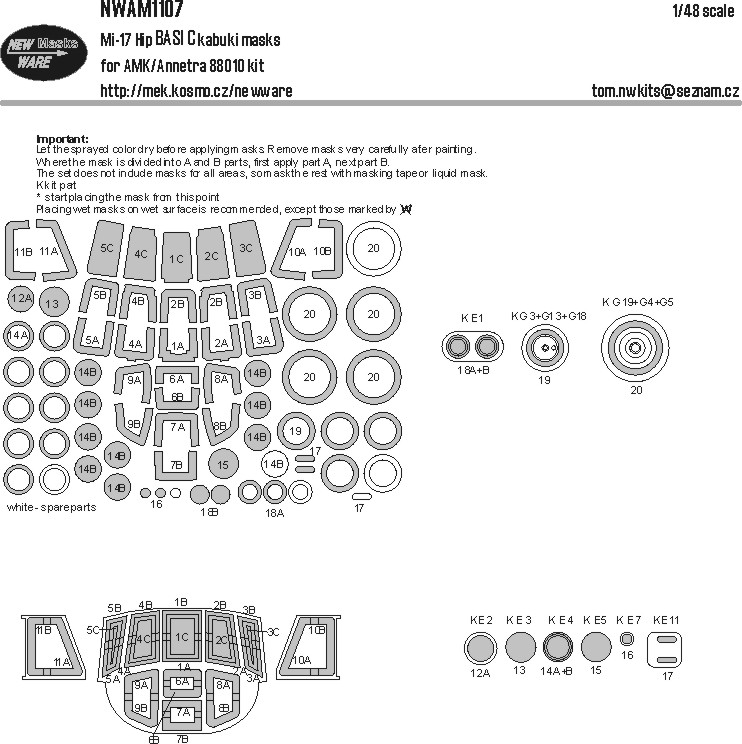 1/48 Mask Mi-17 Hip BASIC (AMK/ANNETRA)