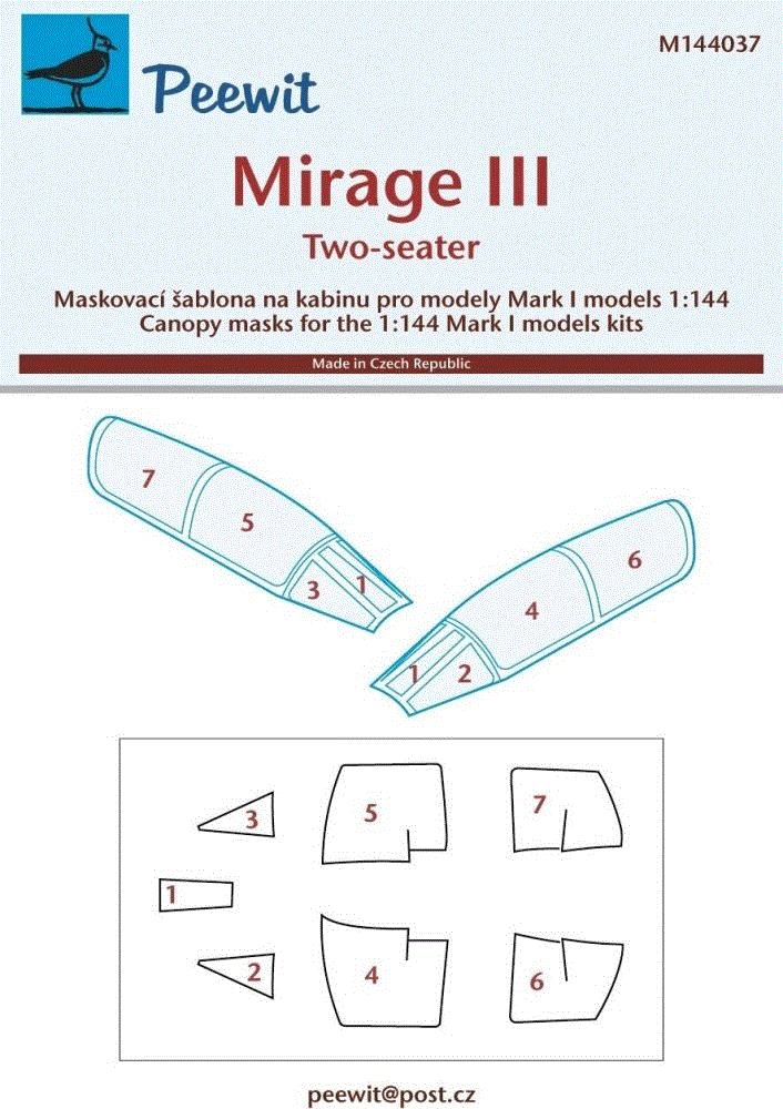 1/144 Canopy mask Mirage III Two-seater (MARK I)