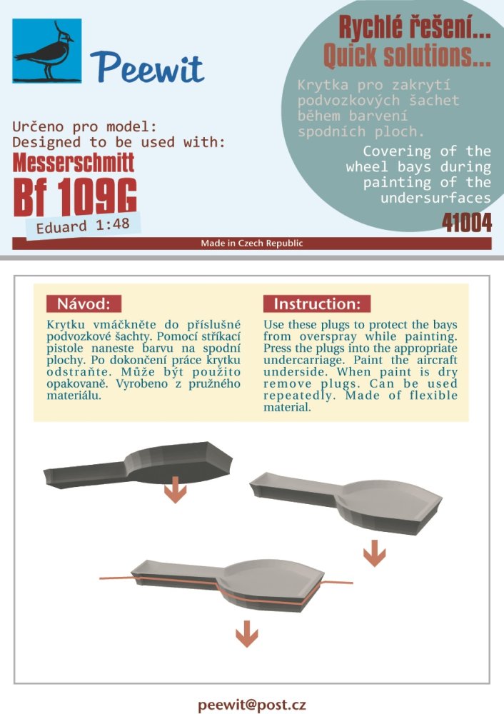 1/48 Wheel bay cover for Bf 109G (EDU)