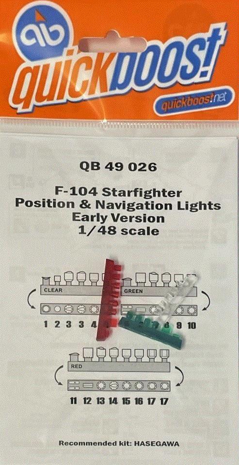 1/48 F-104 Startfighter pos.& navig.lights late