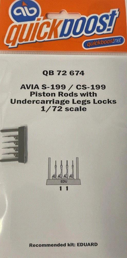 1/72 S-199/CS-199 Piston rods w/ undercarr.legs