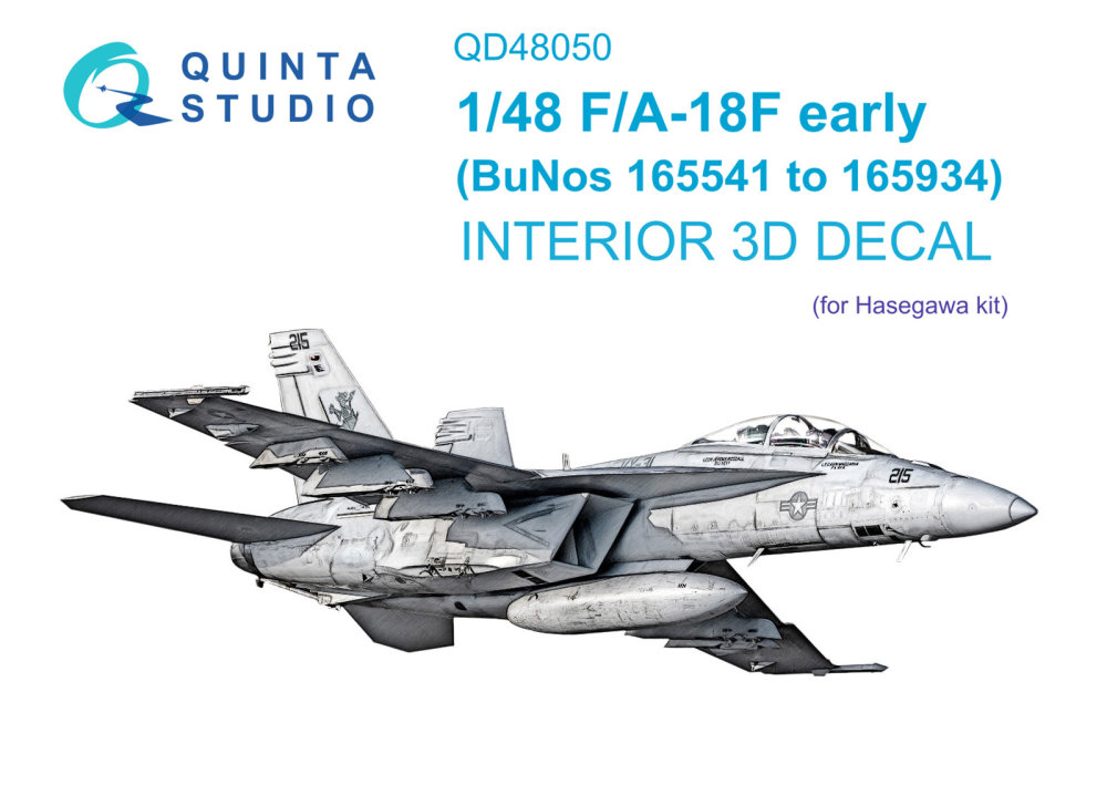 1/48 F/A-18F early 3D-Printed & col.Interior (HAS)