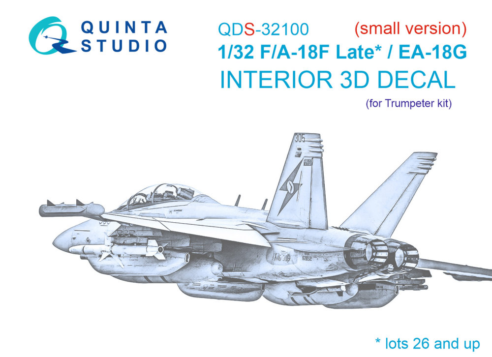 1/32 F/A-18F late/EA-18G 3D-Printed&col.Int. SMALL