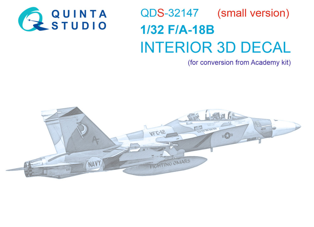 1/32 F/A-18B 3D-Printed&col.Interior (ACAD) SMALL