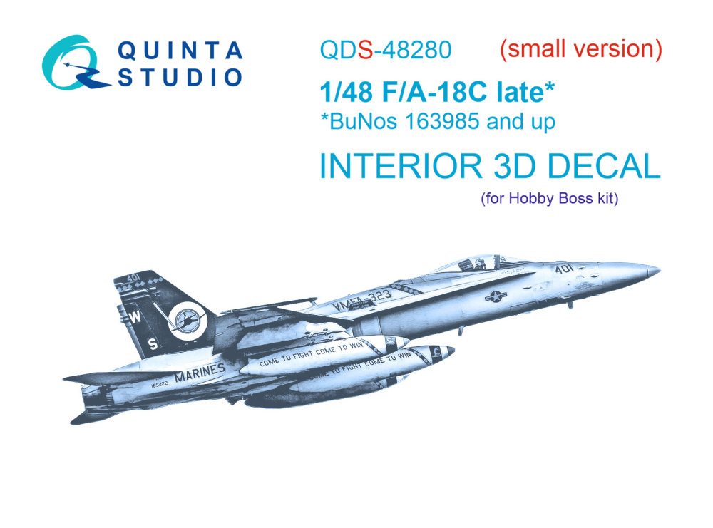 1/48 F/A-18C late 3D-Pr.&col.Int.(HOBBYB) SMALL