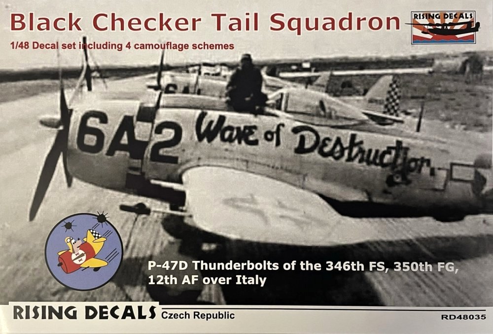 1/48 Decal Black Checker Tail Sqdr. (4x camo)