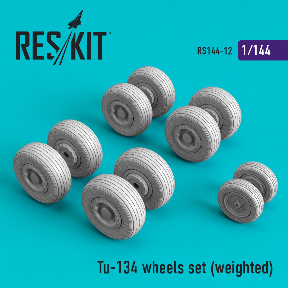 1/144 Tu-134 wheels set (weighted) 