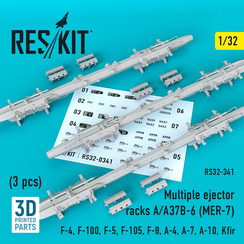 1/32 Multiple ej.racks A/A37B-6 (MER-7) (3 pcs.)