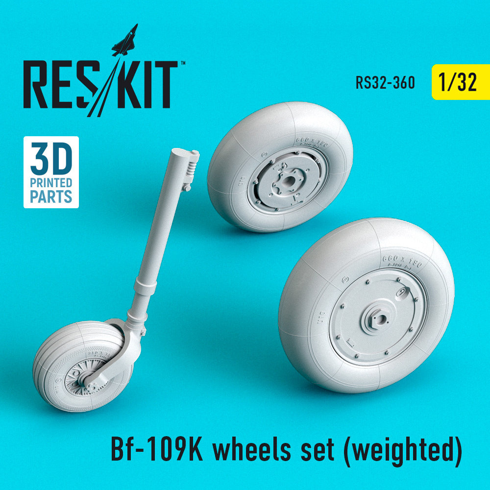 1/32 Bf-109K wheels set (weighted) 