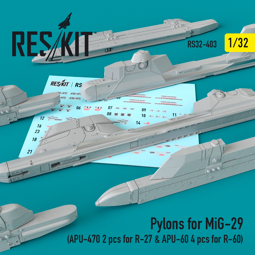 1/32 Pylons for MiG-29 (APU-470 & APU-60)