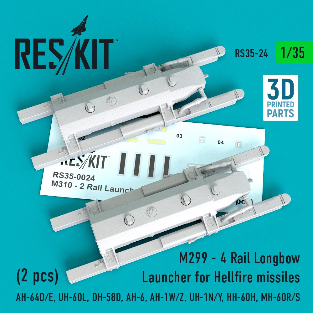 1/35 M310 - 2 Rail Launcher for Hellfire missiles 