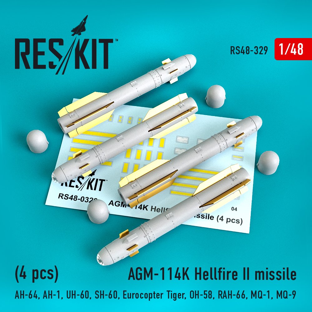 1/48 AGM-114K Hellfire II missile (4 pcs.)