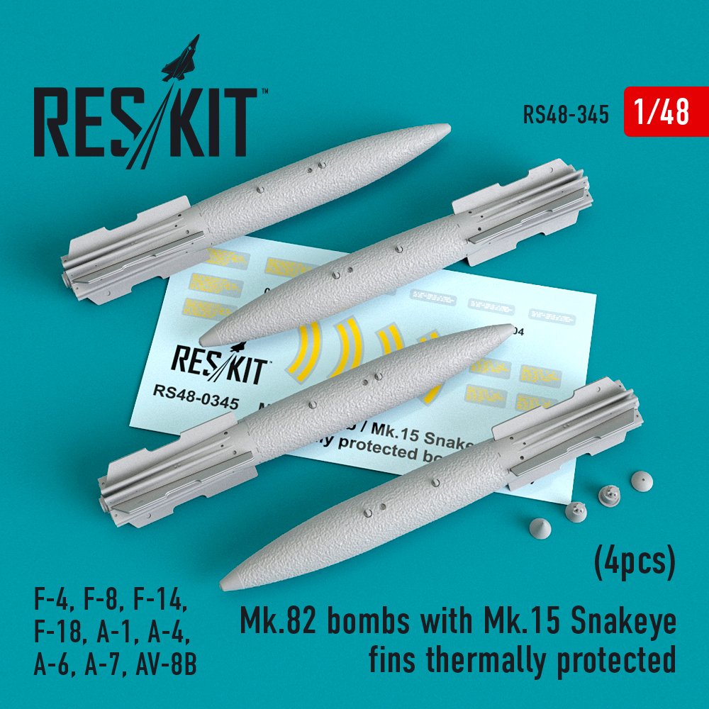 1/48 Mk.82 bomb w/ Mk.15 Snakeye fins therm. prot.