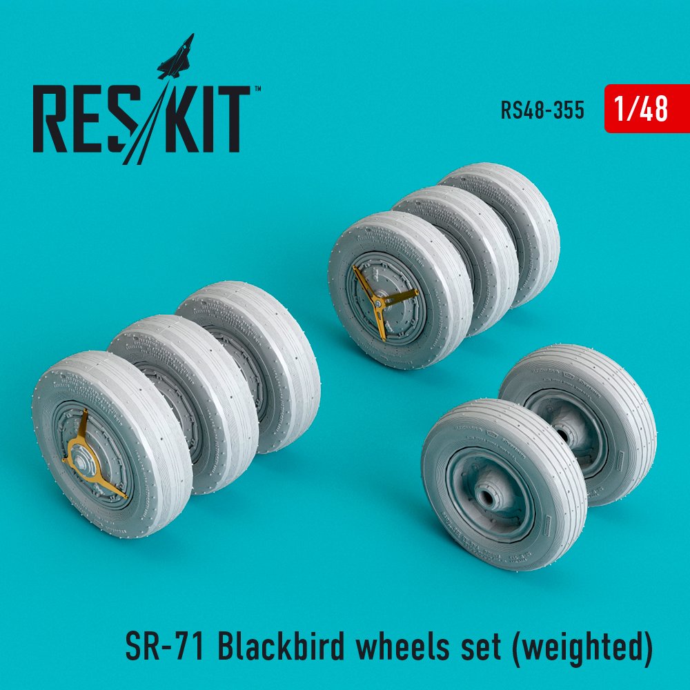 1/48 SR-71 Blackbird wheels set (weighted)