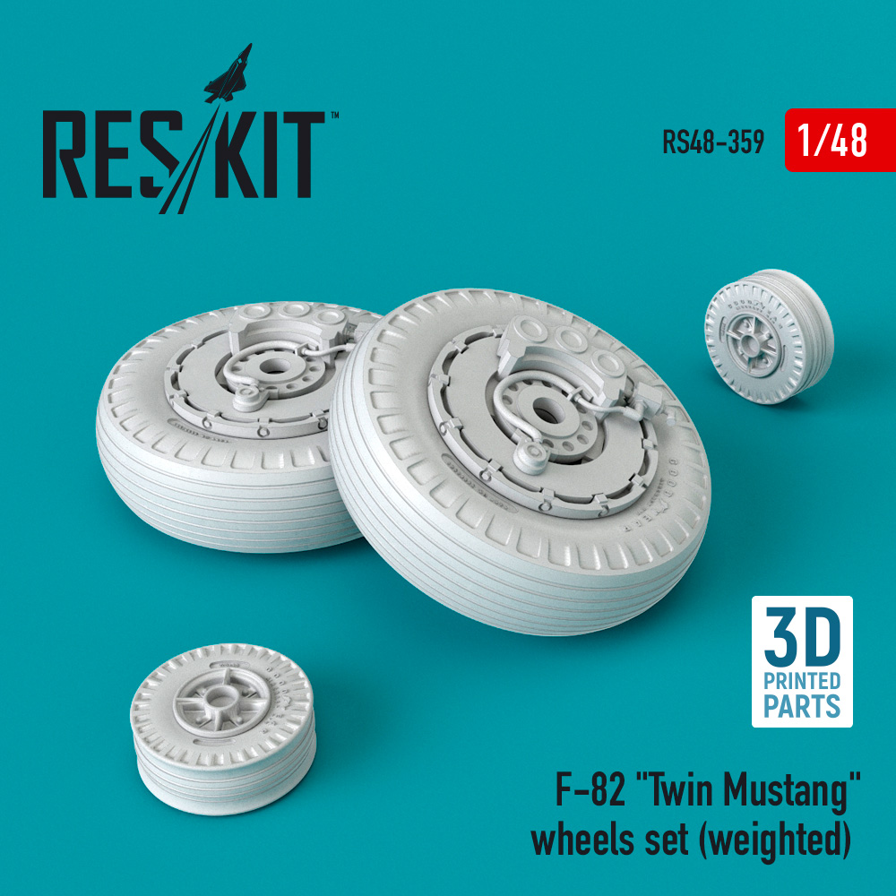 1/48 F-82 'Twin Mustang' wheels set