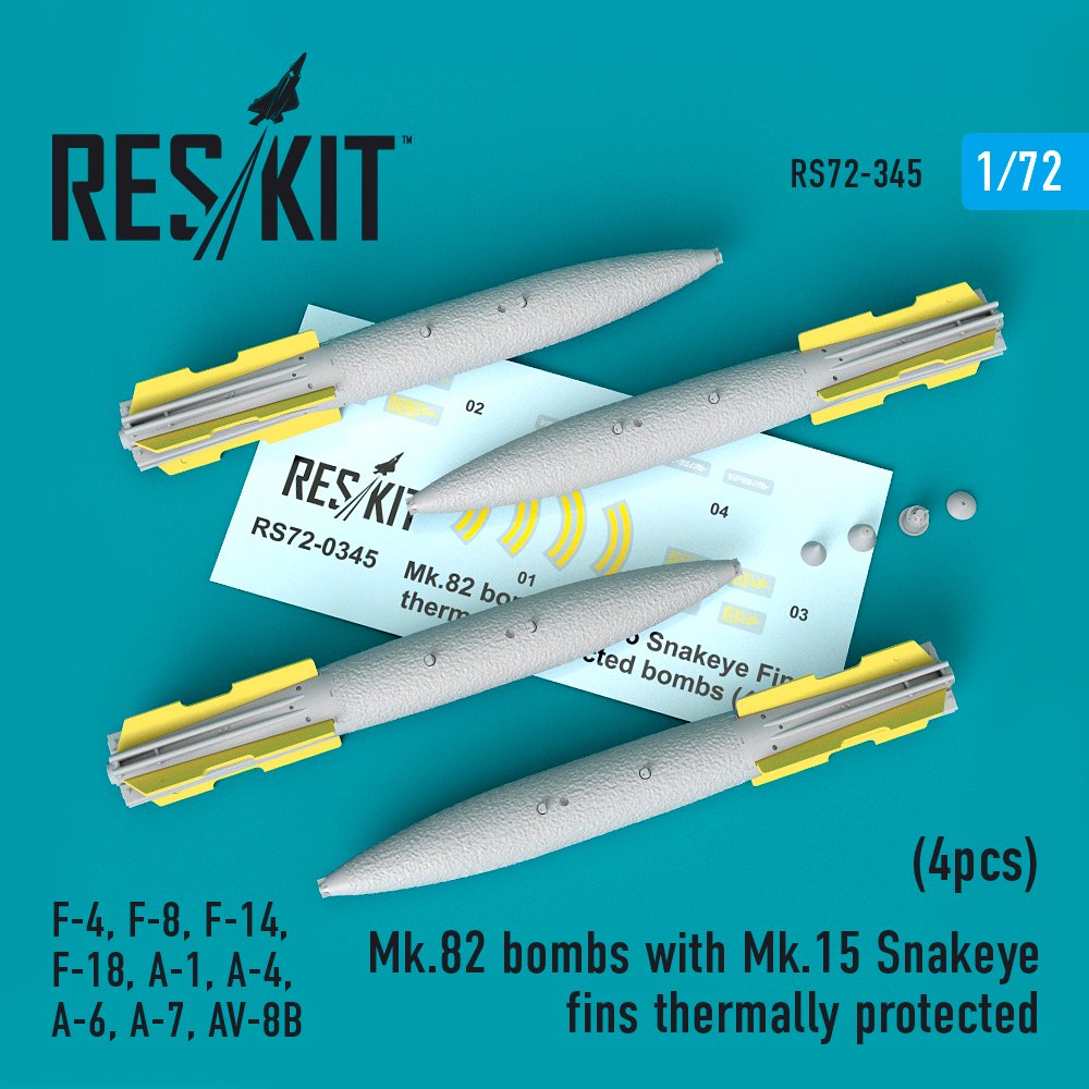 1/72 Mk.82 bombs w/ Mk.15 Snakeye fins therm.prot.