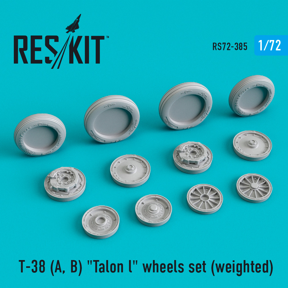 1/72 T-38 (A, B) 'Talon l' wheels set (weighted) 