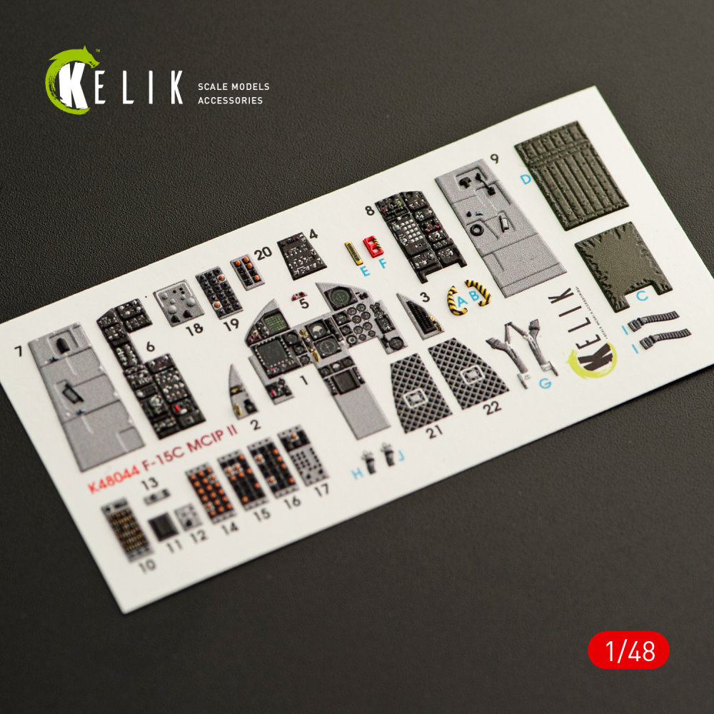 1/48 F-15C MSIP II Eagle interior 3D decals (GWH)