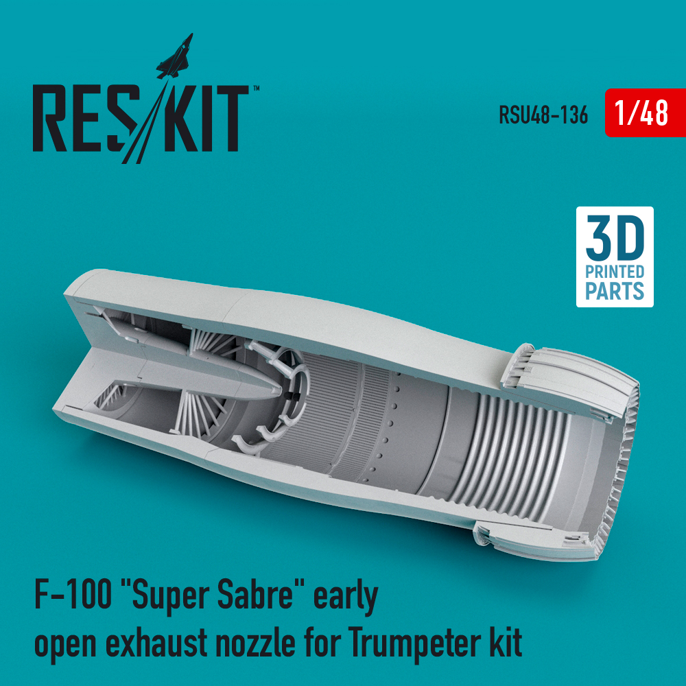 1/48 F-100 'Super Sabre' early open exhaust nozzle