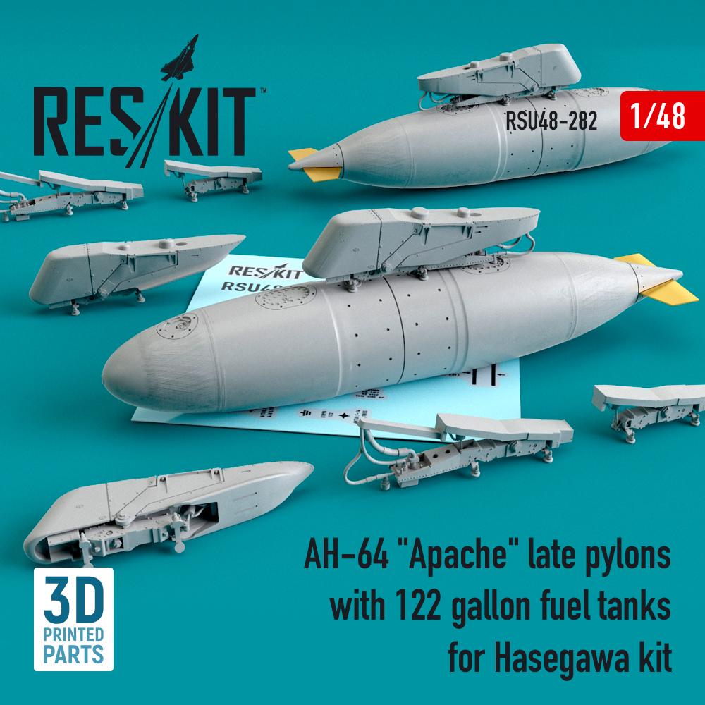 1/48 AH-64 'Apache' late pylons w/ 122 gallon fuel