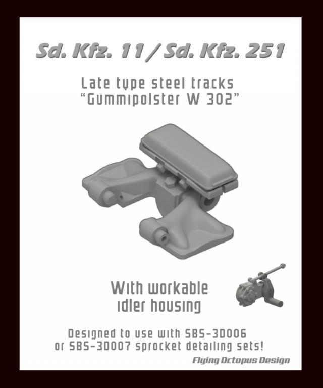 1/35 SdKfz.11/SdKfz.251 late tracks Gummip.W 302