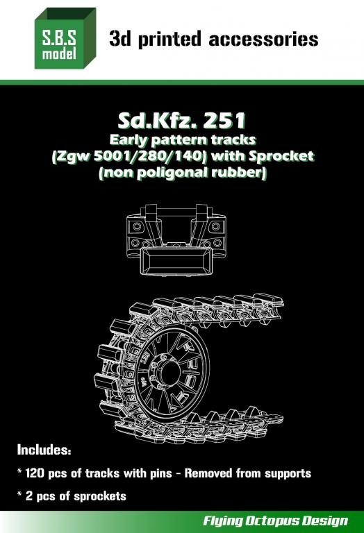 1/35 Sd.Kfz.251 Early Patt.tracks+sprocket non-p.