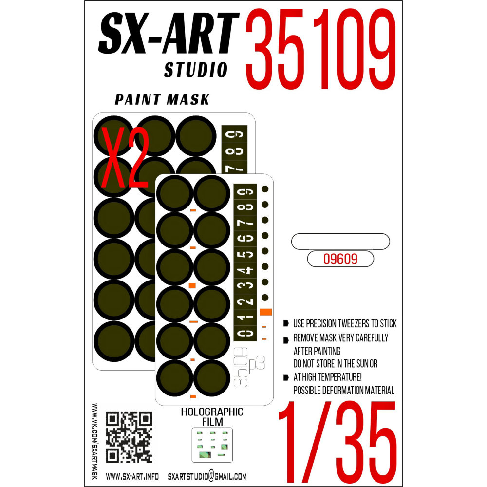 1/35 Paint mask T-72B1 (TRUMP 09609)