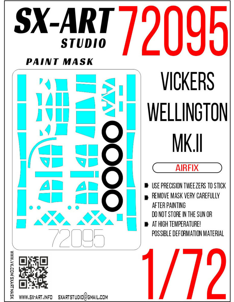 1/72 Vickers Wellington Mk.II Painting mask (AIRF)