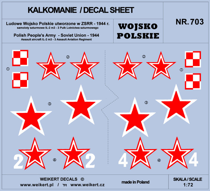 1/72 Markings for IL-2 M3 attack aircraft - pt.1